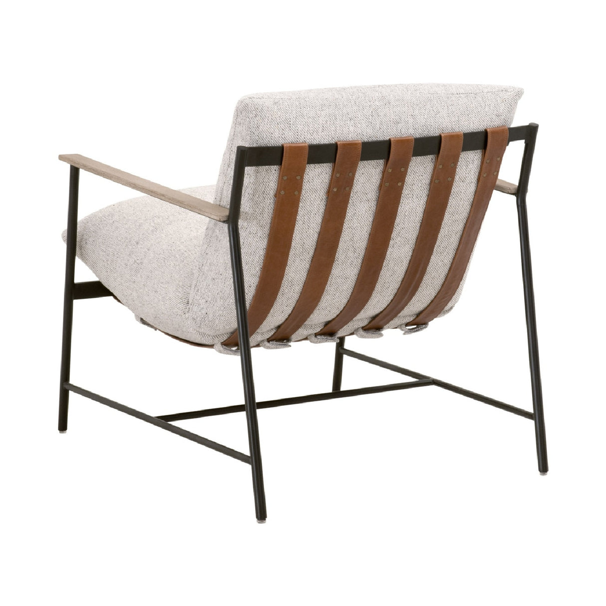   Modern European furniture - Brown Leather Strap Lounge Chair - www.oroa.com | Oroa.com