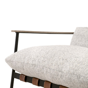   Modern European furniture - Brown Leather Strap Lounge Chair - www.oroa.com | Oroa.com