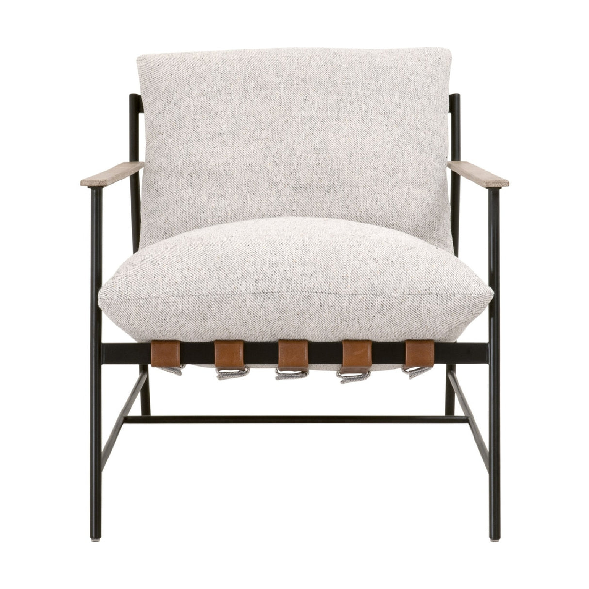   Modern European furniture - Brown Leather Strap Lounge Chair - www.oroa.com | Oroa.com