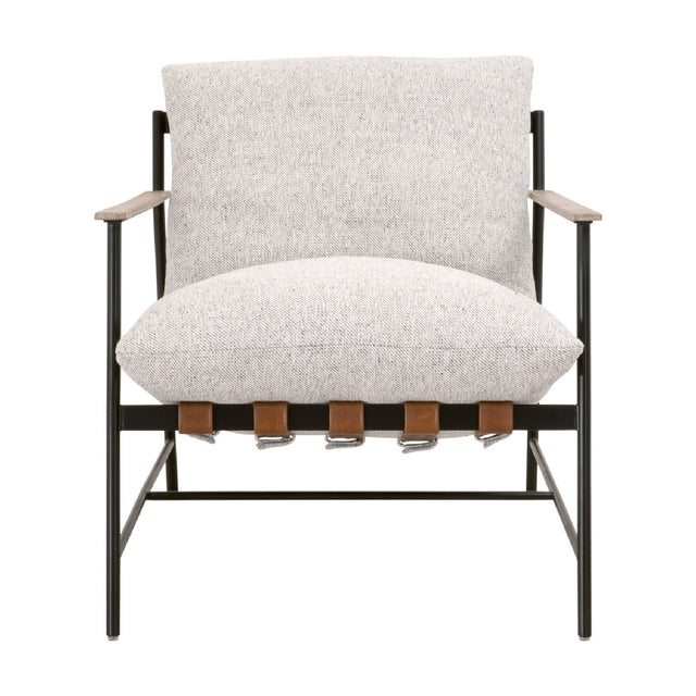 Modern European furniture - Brown Leather Strap Lounge Chair - www.oroa.com