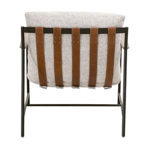   Modern European furniture - Brown Leather Strap Lounge Chair - www.oroa.com | Oroa.com