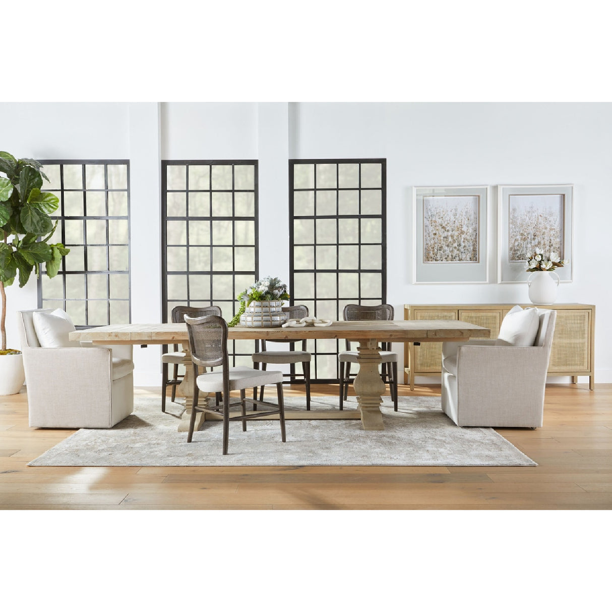   Cane-Back Dining Chair Set (2) | Oroa.com