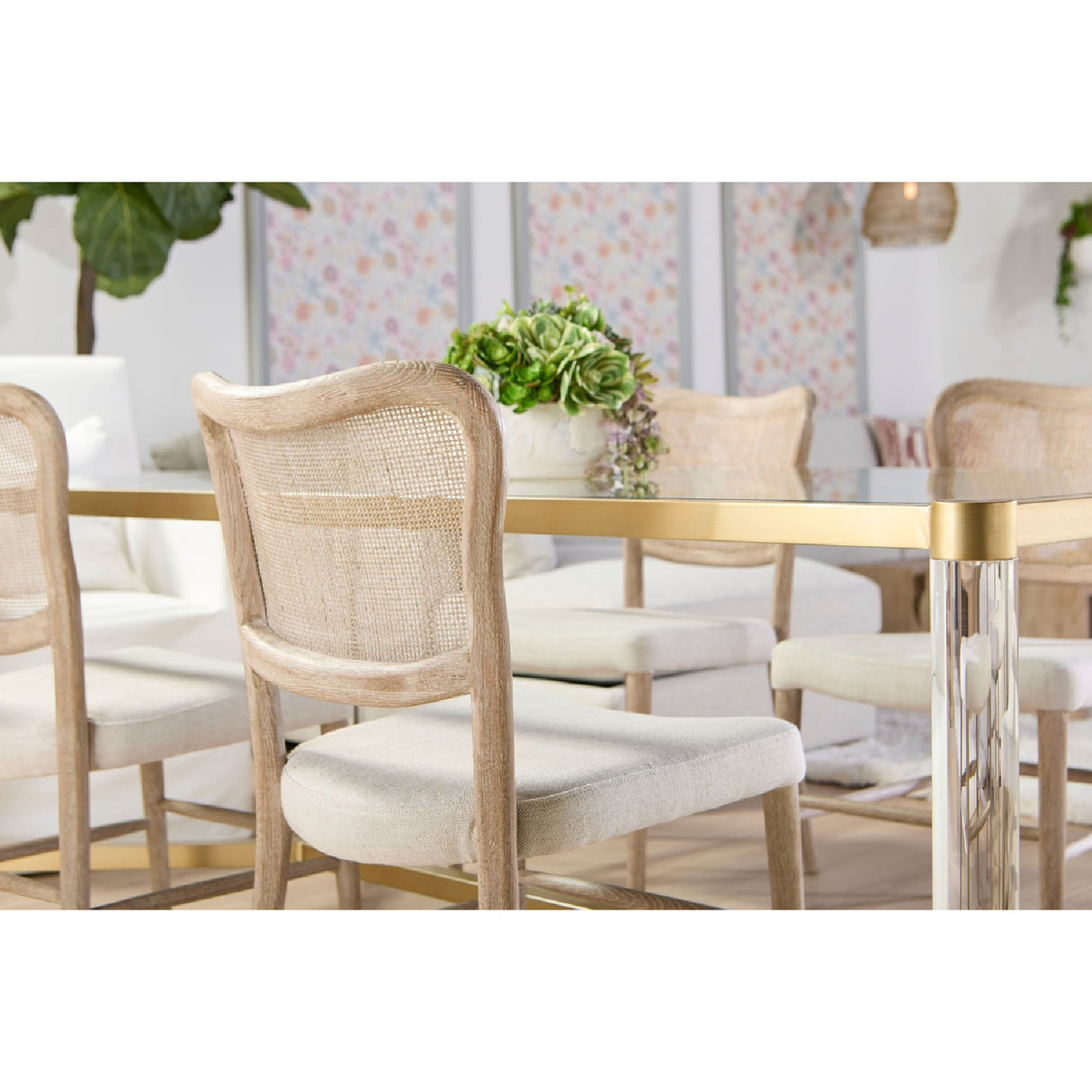   Cane-Back Dining Chair Set (2) | Oroa.com