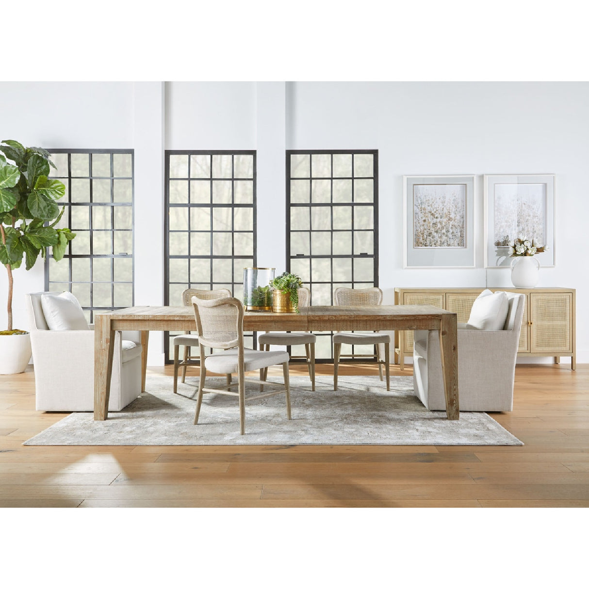   Cane-Back Dining Chair Set (2) | Oroa.com