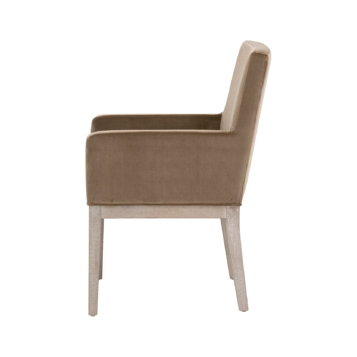   Brown Velvet Dining Armchair | Oroa.com