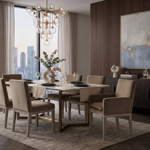   Brown Velvet Dining Armchair | Oroa.com