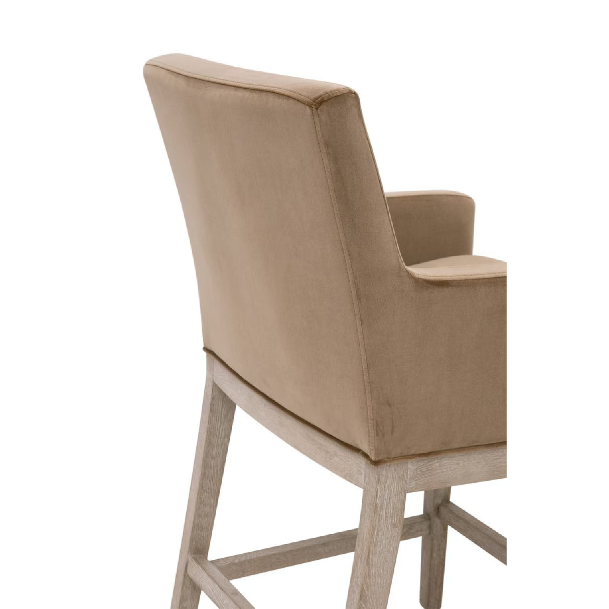   Brown Velvet Counter Stool | Oroa.com