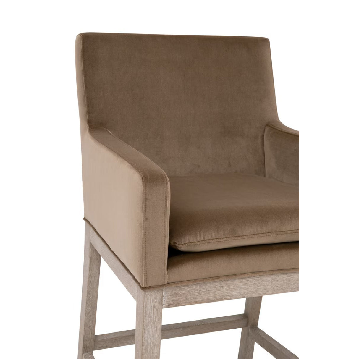   Brown Velvet Counter Stool | Oroa.com