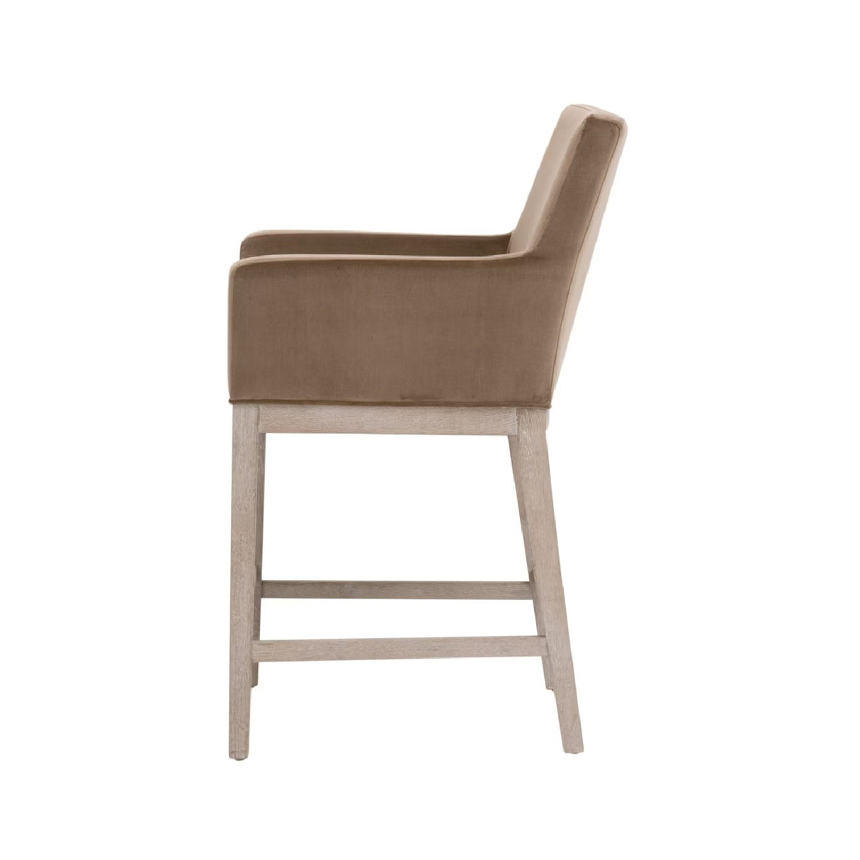   Brown Velvet Counter Stool | Oroa.com