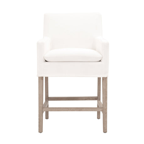   Modern European furniture - White Slipcover Counter Stool - www.oroa.com | Oroa.com