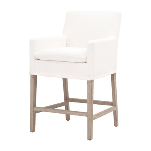   Modern European furniture - White Slipcover Counter Stool - www.oroa.com | Oroa.com