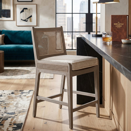   Modern European furniture - Gray Oak Counter Stool - www.oroa.com | Oroa.com