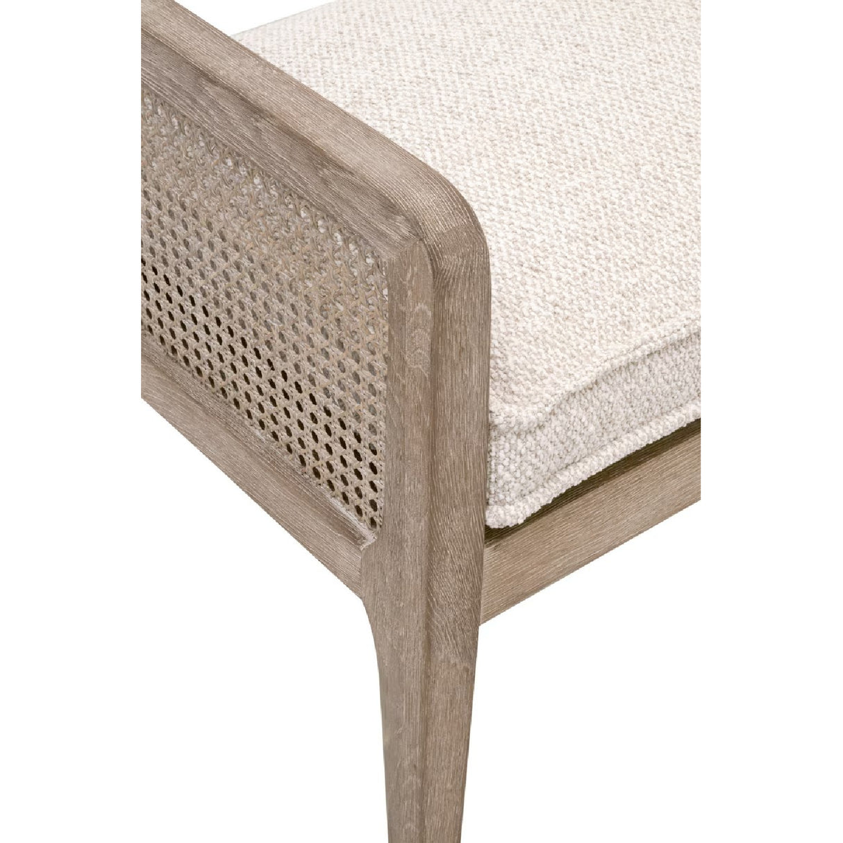   Cushioned Gray Oak Bench | Oroa.com
