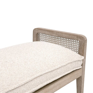   Cushioned Gray Oak Bench | Oroa.com