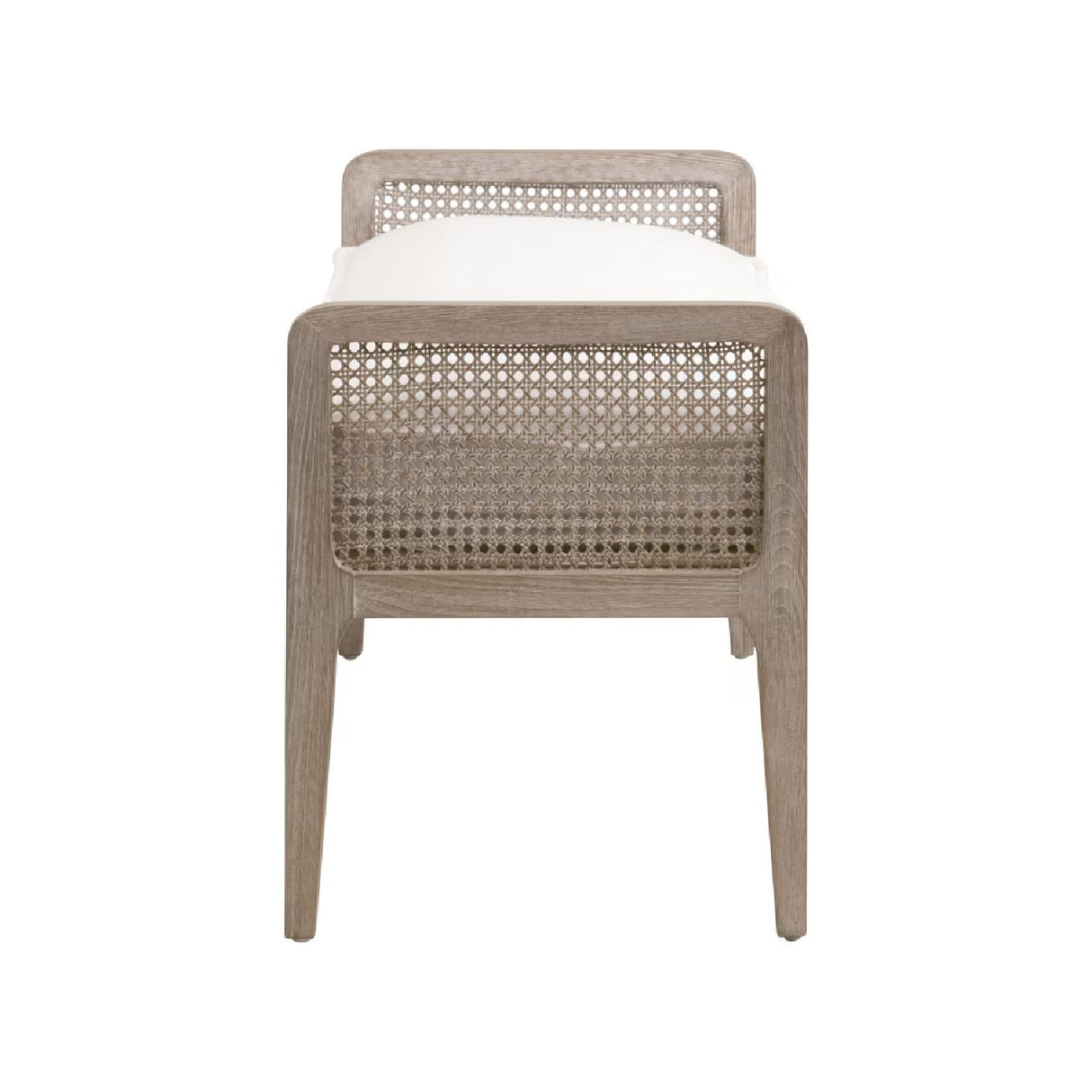   Cushioned Gray Oak Bench | Oroa.com