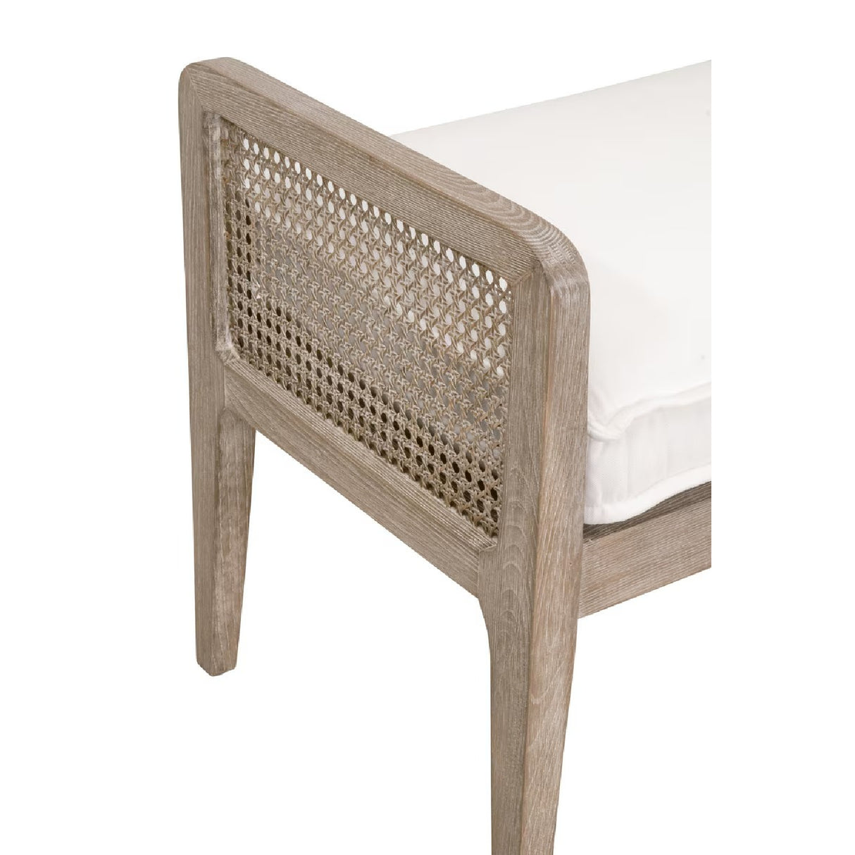   Cushioned Gray Oak Bench | Oroa.com