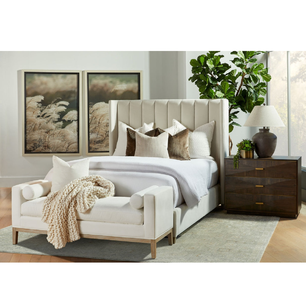   Modern European furniture - White Upholstered Bench - www.oroa.com | Oroa.com