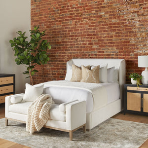   Modern European furniture - White Upholstered Bench - www.oroa.com | Oroa.com