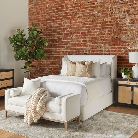   Modern European furniture - White Upholstered Bench - www.oroa.com | Oroa.com