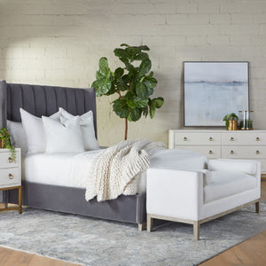   Modern European furniture - White Upholstered Bench - www.oroa.com | Oroa.com