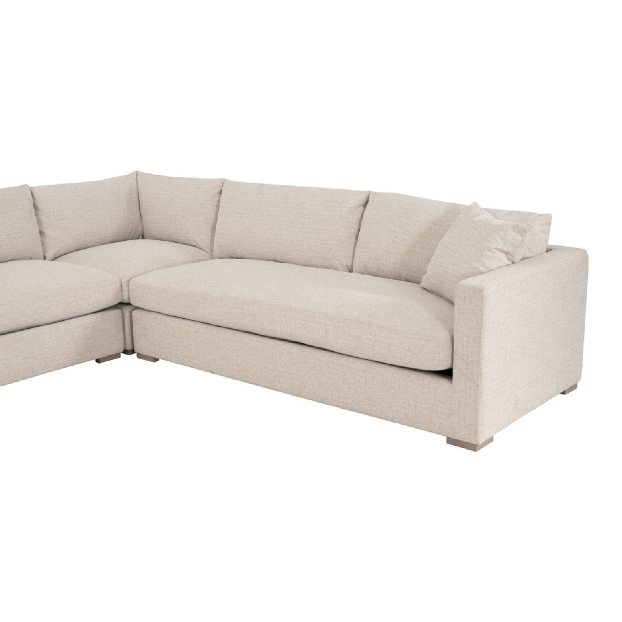   Modern European furniture - Beige Outdoor Modular Armless Chair - www.oroa.com | Oroa.com