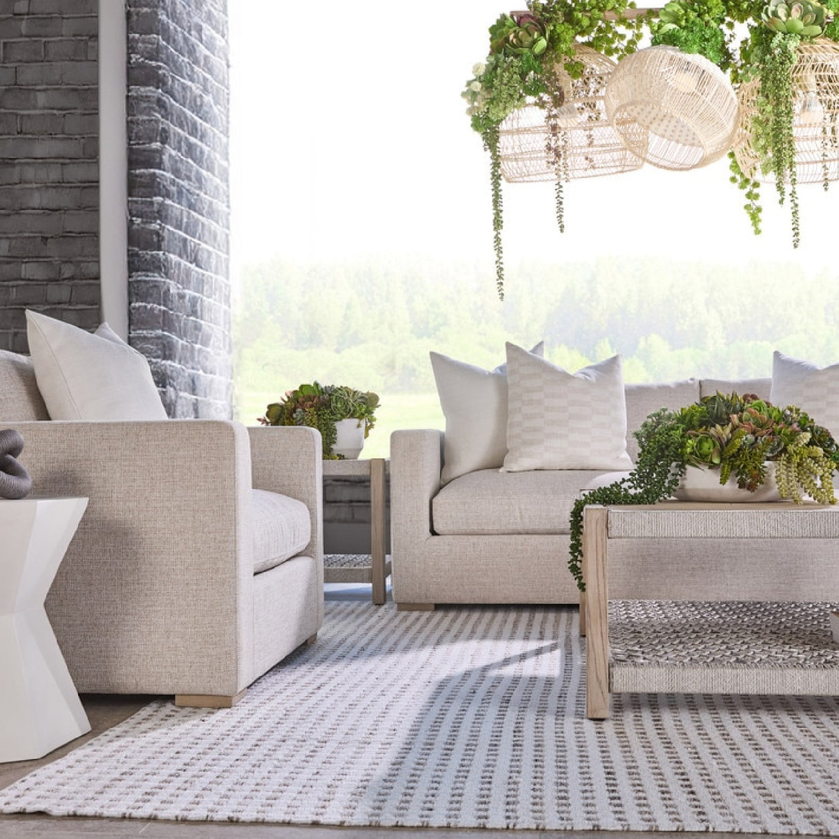   Modern European furniture - Beige Track-Armed Outdoor Sofa - www.oroa.com | Oroa.com