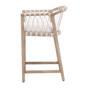   Modern European furniture - Hand-Wrapped White Rope Counter Stool - www.oroa.com | Oroa.com