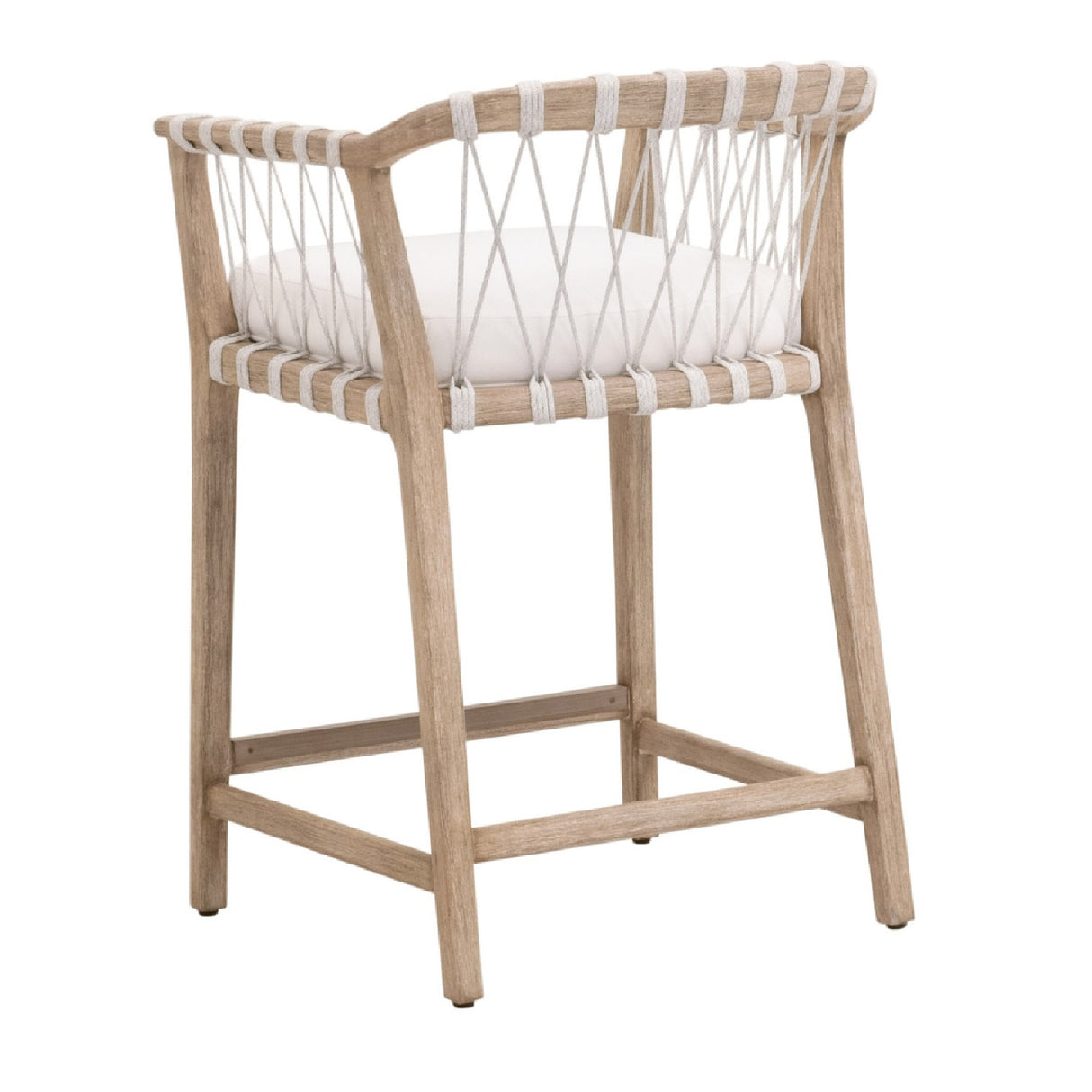   Modern European furniture - Hand-Wrapped White Rope Counter Stool - www.oroa.com | Oroa.com