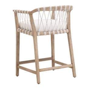   Modern European furniture - Hand-Wrapped White Rope Counter Stool - www.oroa.com | Oroa.com
