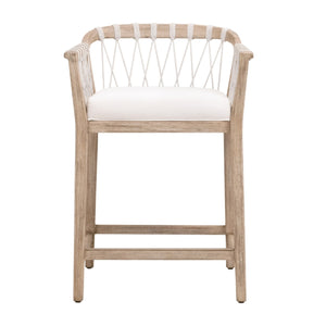   Modern European furniture - Hand-Wrapped White Rope Counter Stool - www.oroa.com | Oroa.com