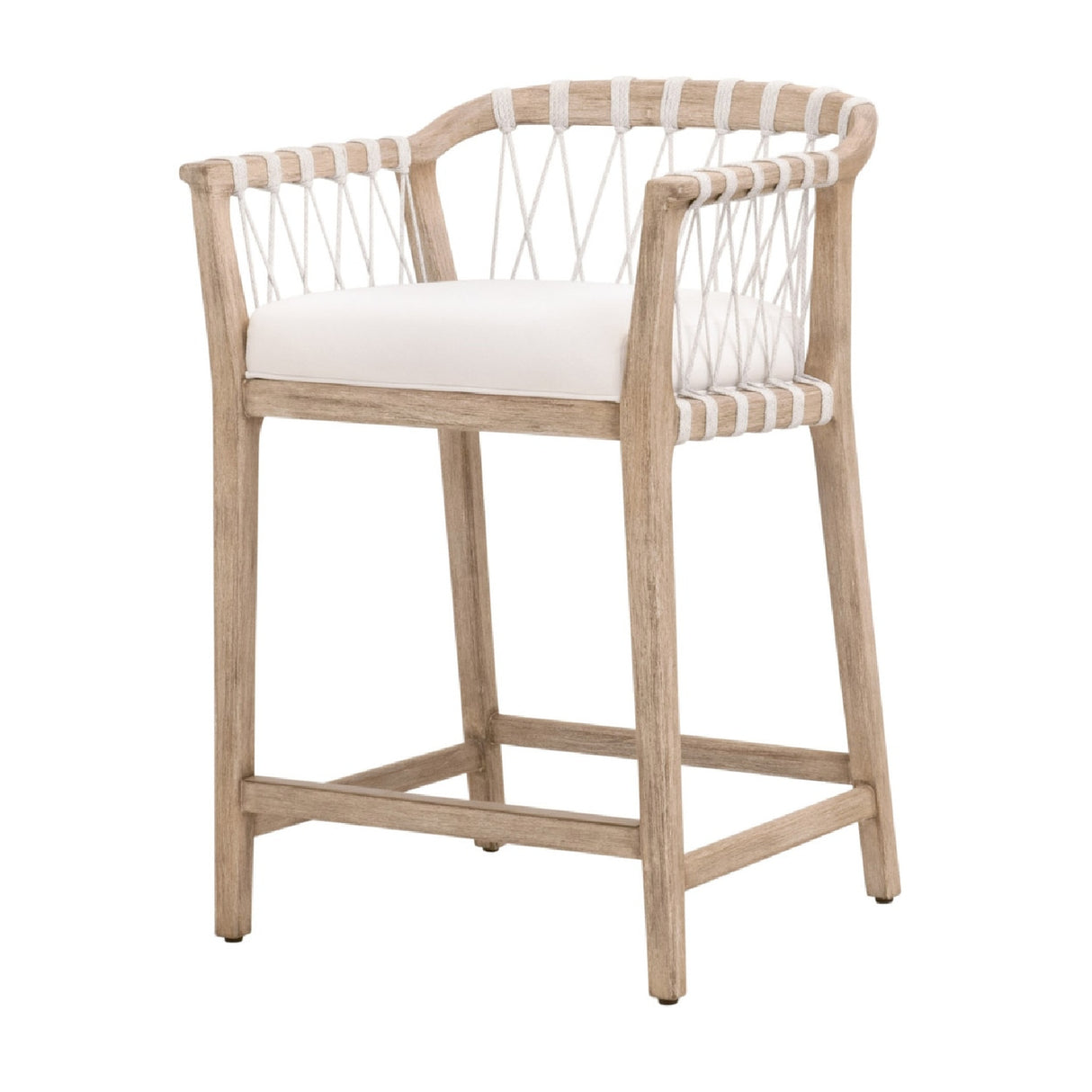   Modern European furniture - Hand-Wrapped White Rope Counter Stool - www.oroa.com | Oroa.com