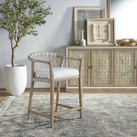   Modern European furniture - Hand-Wrapped White Rope Counter Stool - www.oroa.com | Oroa.com