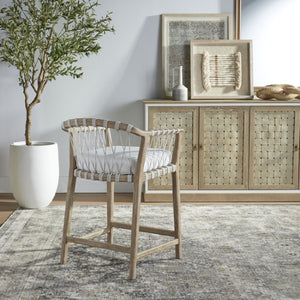   Modern European furniture - Hand-Wrapped White Rope Counter Stool - www.oroa.com | Oroa.com