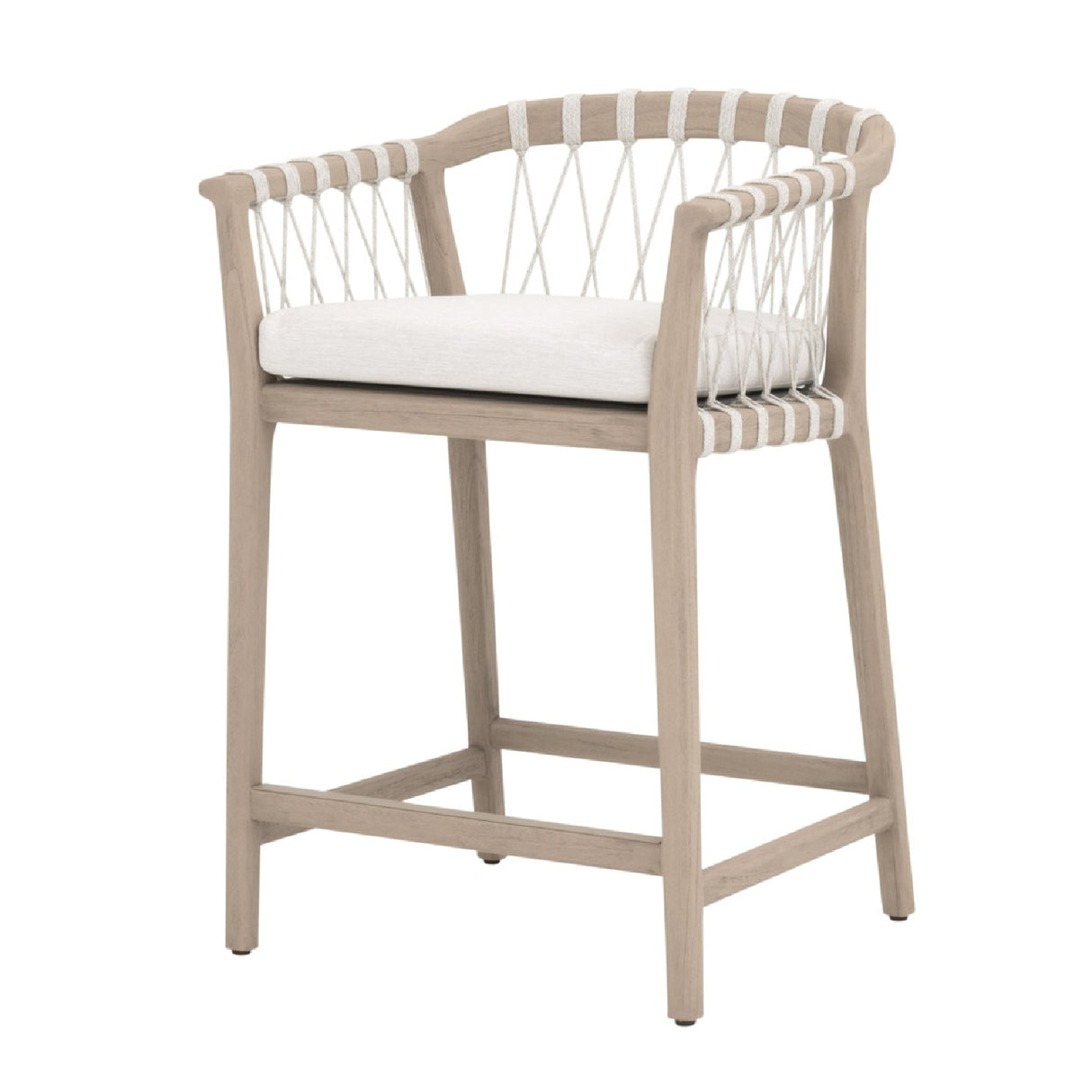   Modern European furniture - White Rope Outdoor Counter Stool - www.oroa.com | Oroa.com