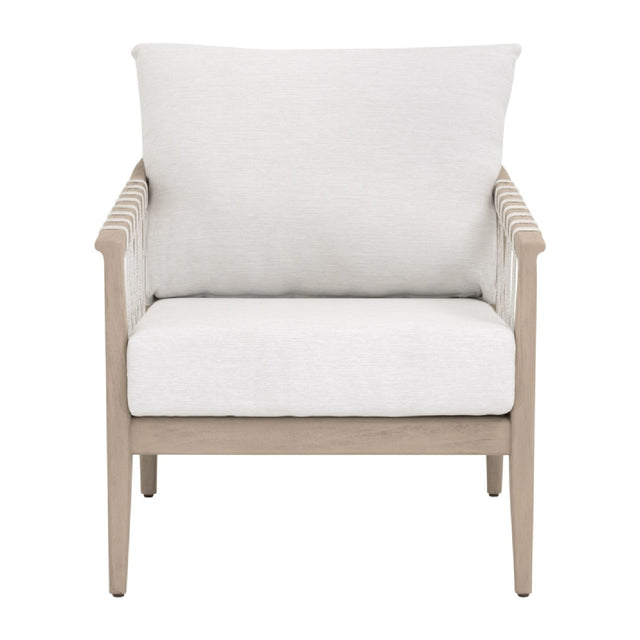 Modern European furniture - White Cushioned Outdoor Club Chair - www.oroa.com