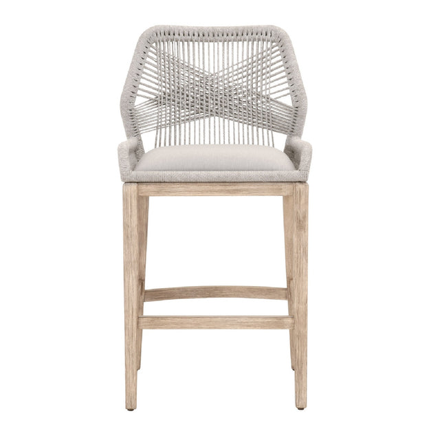 Modern European furniture - Woven Flat Rope Bar Stool - www.oroa.com