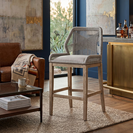  Modern European furniture - Woven Flat Rope Bar Stool - www.oroa.com | Oroa.com