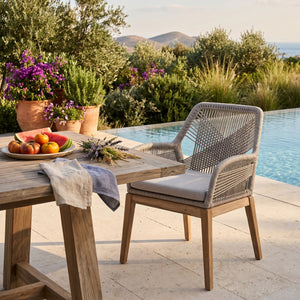   Modern European furniture - Taupe Flat Rope Outdoor Armchairs (2) - www.oroa.com | Oroa.com