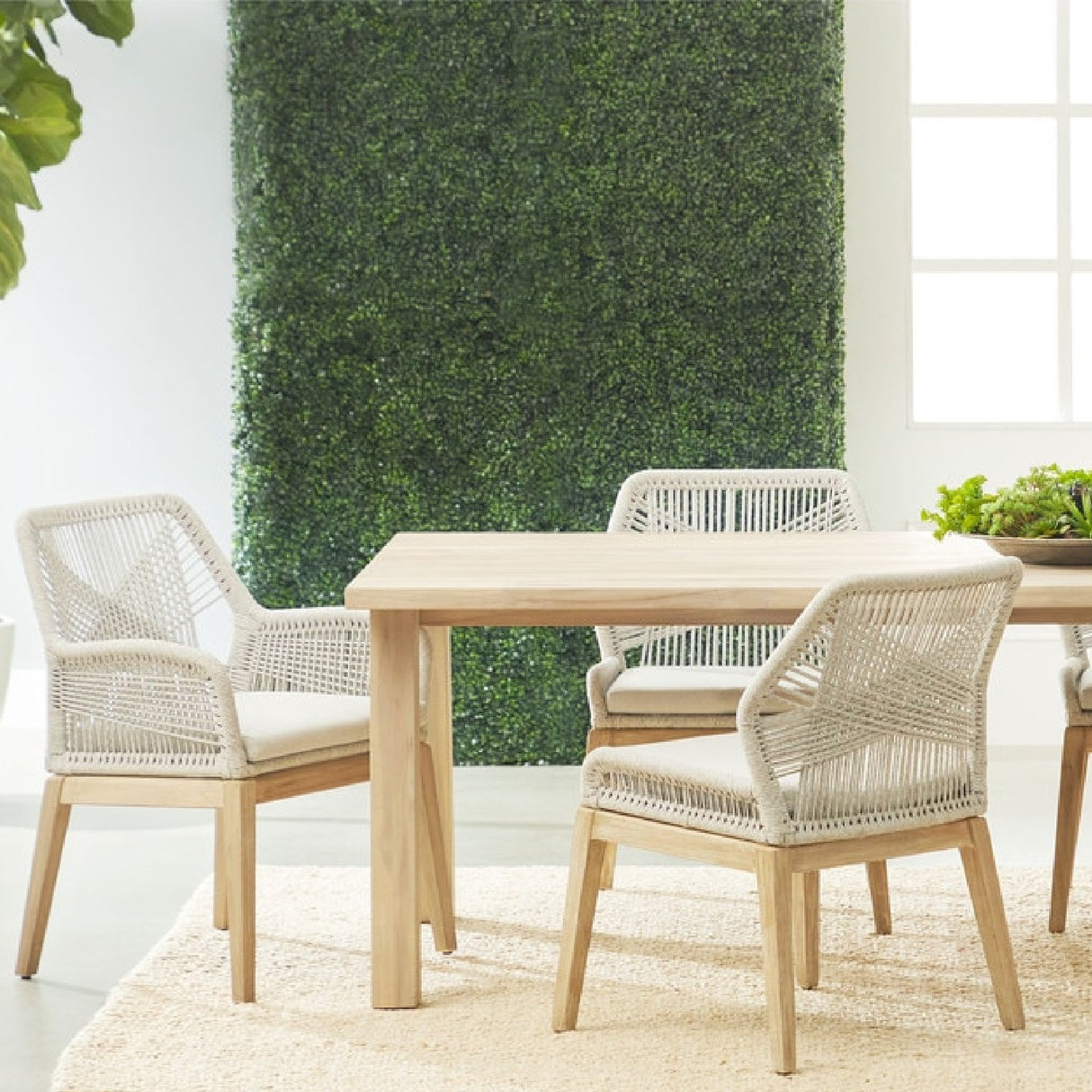   Modern European furniture - Taupe Flat Rope Outdoor Armchairs (2) - www.oroa.com | Oroa.com