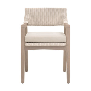   Modern European furniture - White Rattan Outdoor Dining Armchair - www.oroa.com | Oroa.com