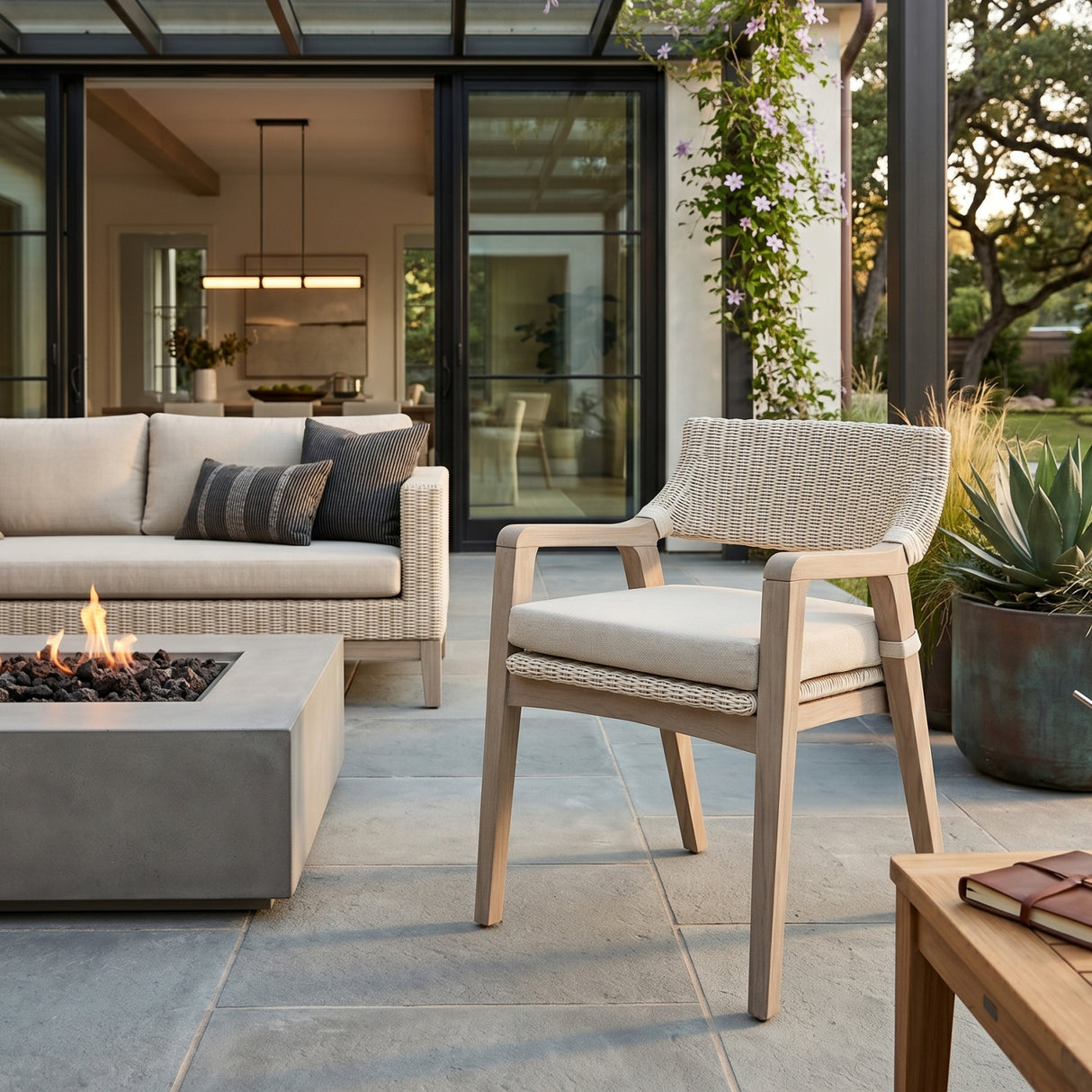   Modern European furniture - White Rattan Outdoor Dining Armchair - www.oroa.com | Oroa.com