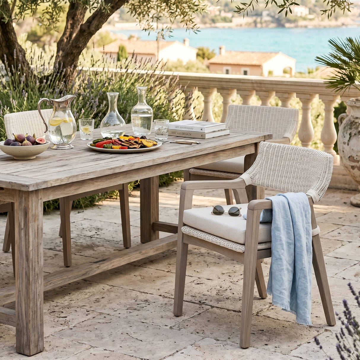   Modern European furniture - White Rattan Outdoor Dining Armchair - www.oroa.com | Oroa.com