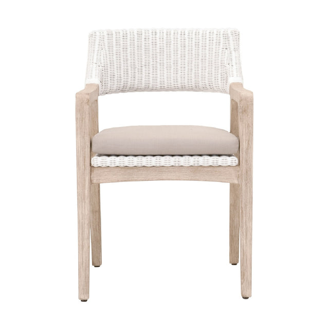 Modern European furniture - White Rattan Dining Armchair - www.oroa.com
