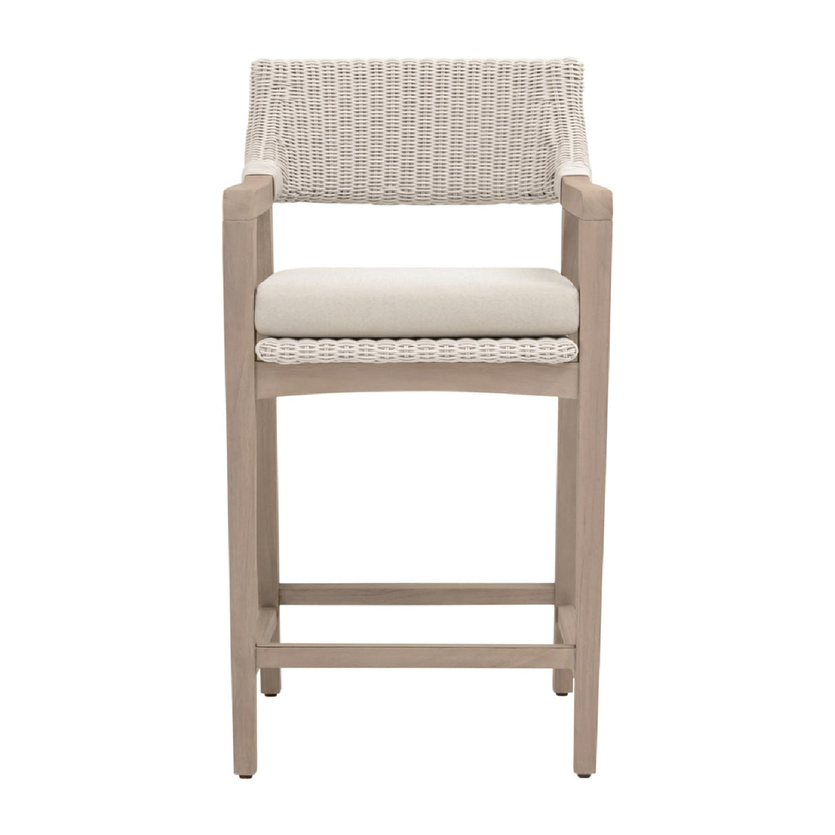   Modern European furniture - White Rattan Outdoor Counter Stool - www.oroa.com | Oroa.com