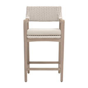   Modern European furniture - White Rattan Outdoor Counter Stool - www.oroa.com | Oroa.com