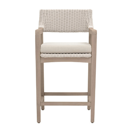   Modern European furniture - White Rattan Outdoor Counter Stool - www.oroa.com | Oroa.com
