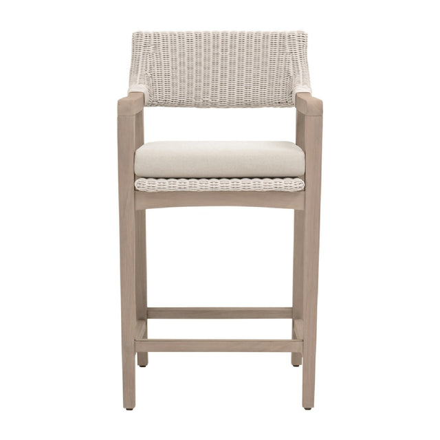 Modern European furniture - White Rattan Outdoor Counter Stool - www.oroa.com