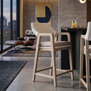   Modern European furniture - White Rattan Counter Stool - www.oroa.com | Oroa.com