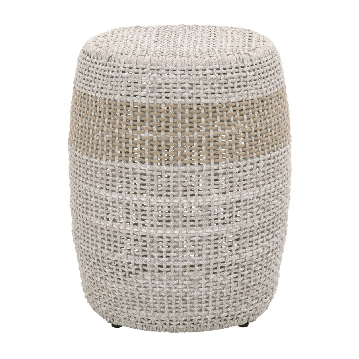   Modern European furniture - Taupe & White Rope Accent Table - www.oroa.com | Oroa.com