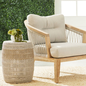   Modern European furniture - Taupe & White Rope Accent Table - www.oroa.com | Oroa.com